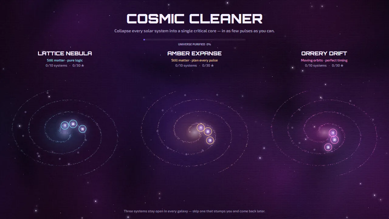 Cosmic Cleaner development screenshot